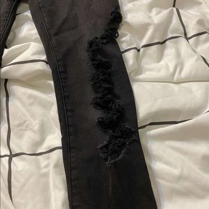 Black ripped American Eagle jeans
